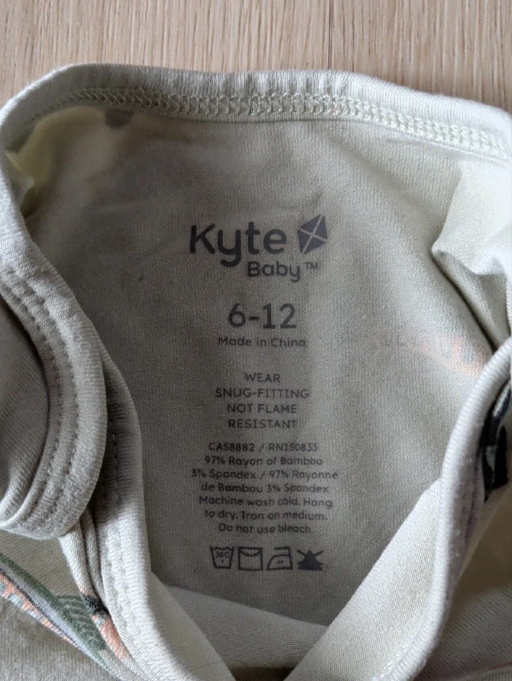 Kyte BABY Light Green Fish Print One-Piece Bodysuit